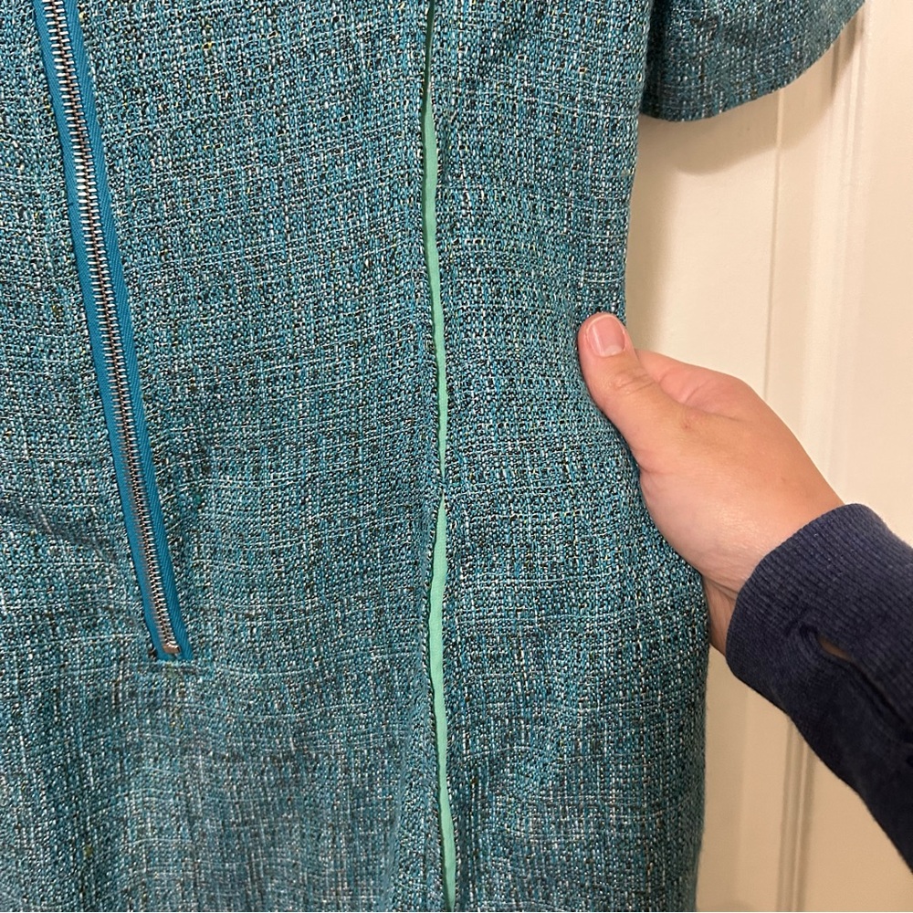 Rag & bone turquoise tweed sheath dress Size 4 - Picture 9 of 12